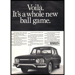1968 Renault 10 Sedan Vintage Print Ad Voila Whole New Ball Game Wall Art Photo